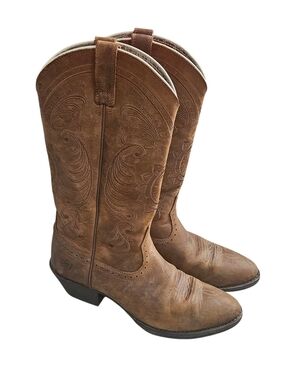 Aroat Heritage Western Classic  Cowboy Boots  100109267 Brown Size 6B